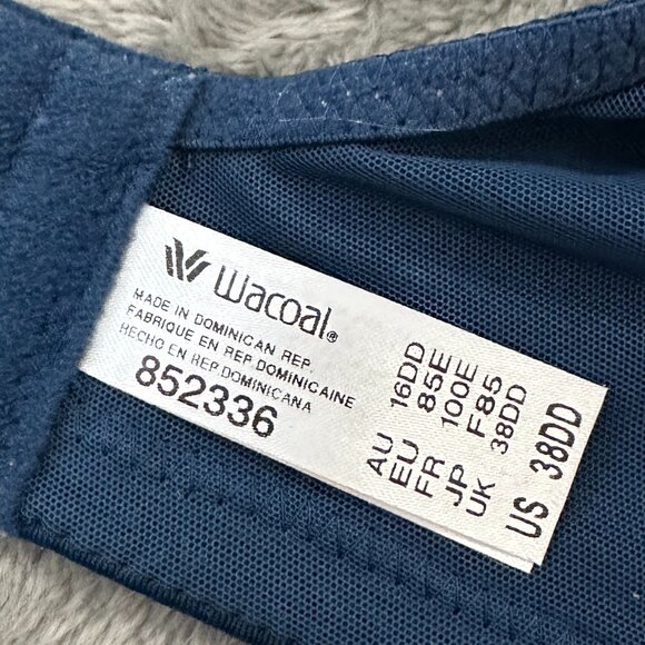 Wacoal Elevated Alllure Wire Free Bra Women's size 38DD Blue 852336 - Picture 4 of 4